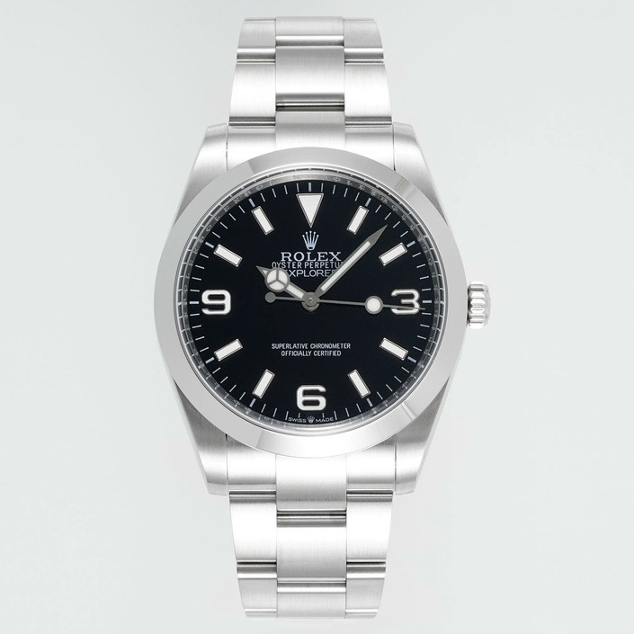Rolex Explorer 214270 40mm Black Dial Blue Lume – EWE 3230 Movement