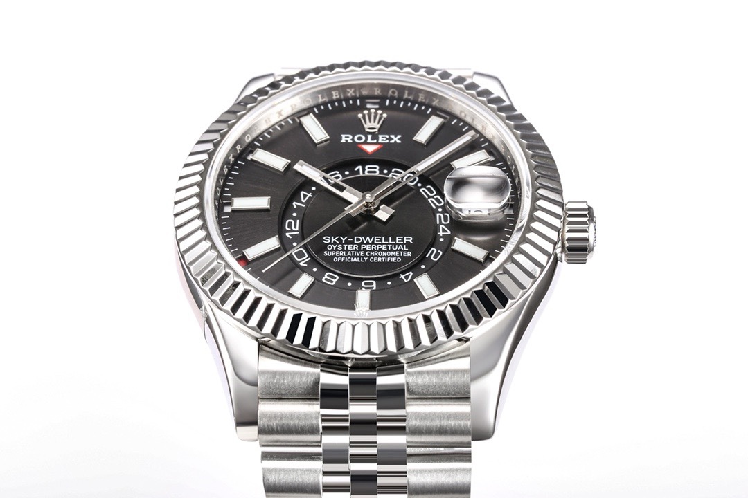 Rolex Sky‑Dweller Watch 42mm 904L Steel 9002 Automatic Movement Ring Command Bezel