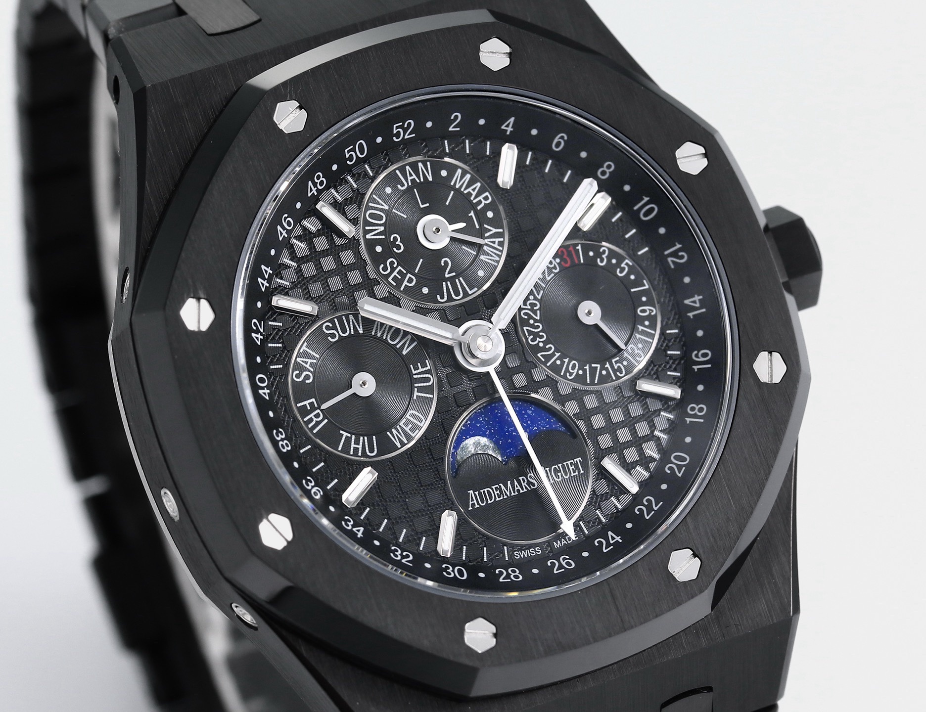 Audemars Piguet Royal Oak Perpetual Calendar 26574ST BBS Version 41mm Full‑Function Automatic Men Watch