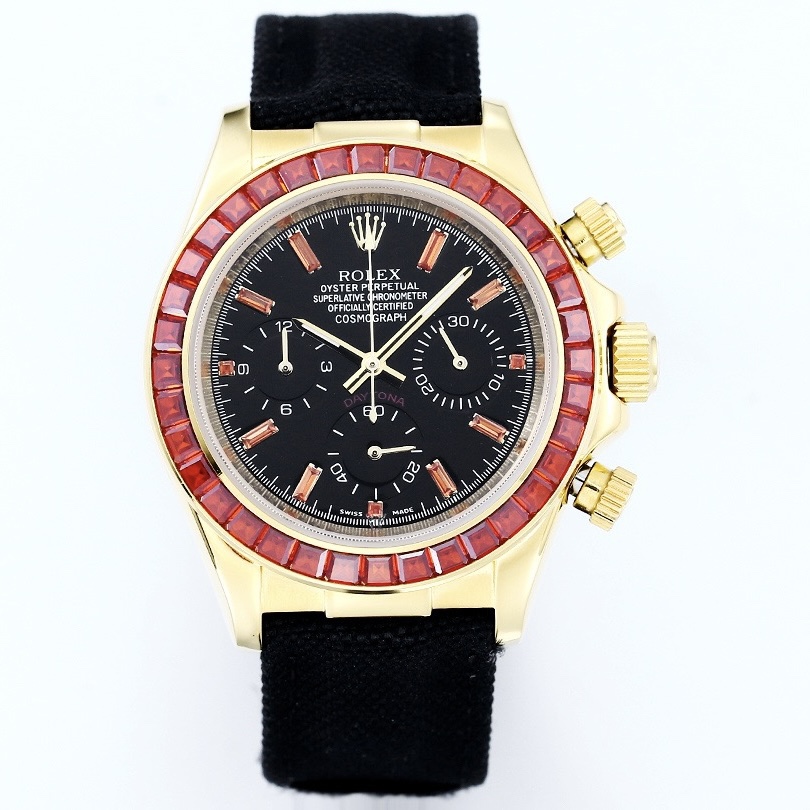 Rolex Cosmograph Daytona Super Clone Watch | Pumpkin Ruby Bezel, 43mm