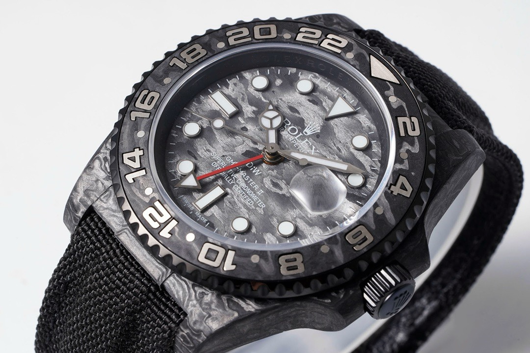 Rolex GMT-Master II Carbon Watch | Cal.3186 Automatic Movement, Forged Carbon Case