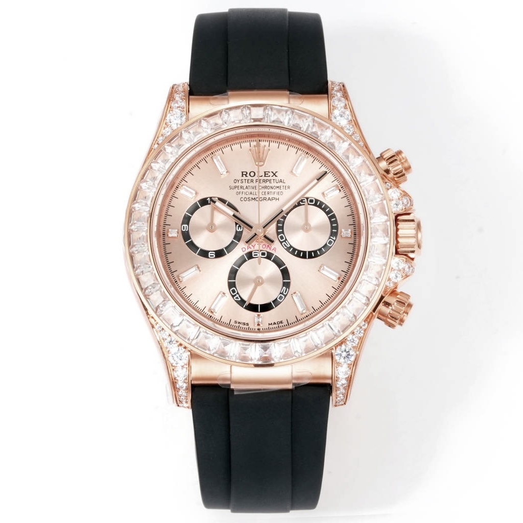 Rolex Cosmograph Daytona 40mm N+ Factory V2 Weighted Baguette Bezel Automatic Watch