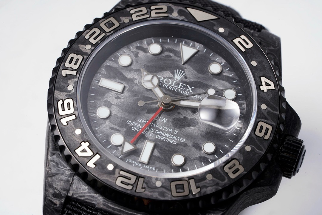 Rolex GMT-Master II Carbon Watch | Cal.3186 Automatic Movement, Forged Carbon Case