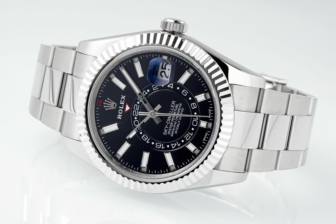 Rolex Sky‑Dweller Watch 42mm 904L Steel 9002 Automatic Movement Ring Command Bezel