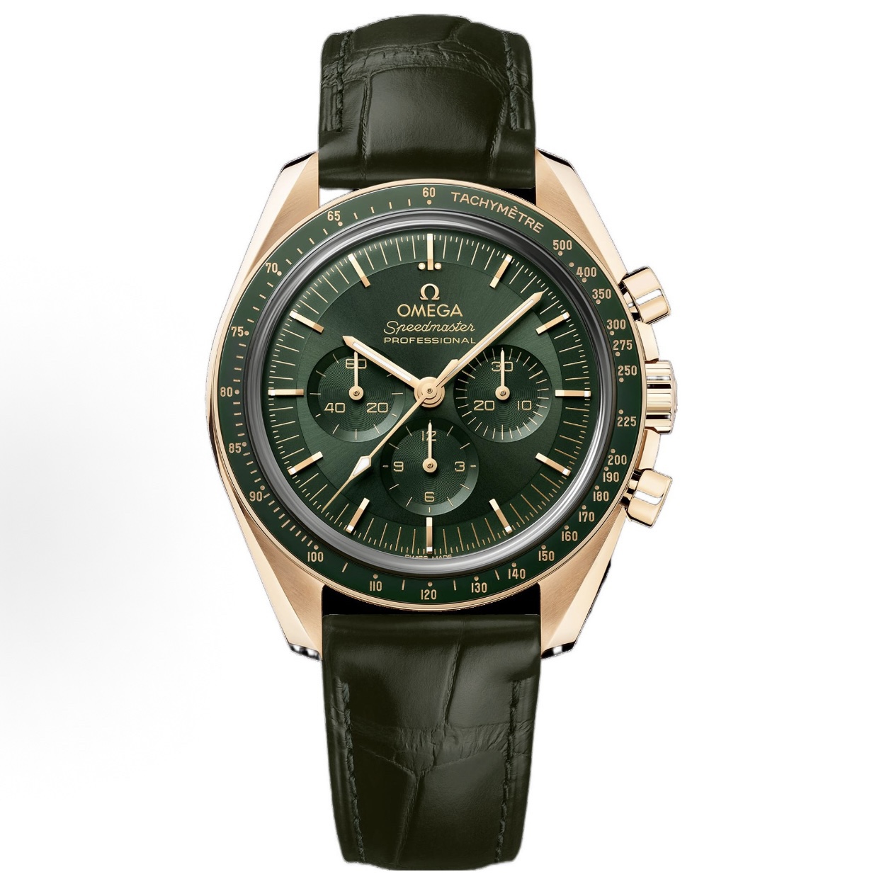 OMEGA Speedmaster Moonwatch 3861 Caliber Moonshine 18K Gold Chronograph 42mm