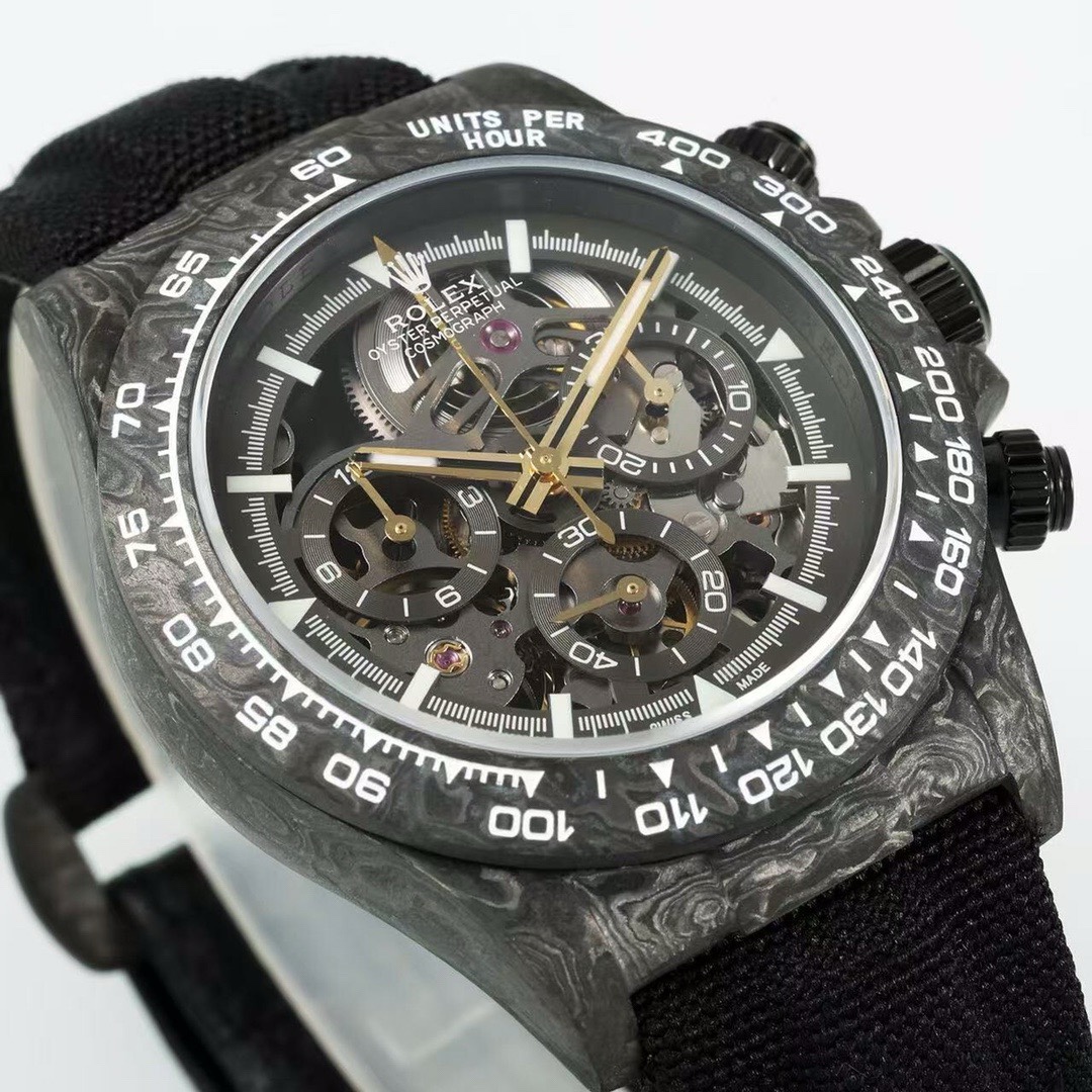 Rolex Diw Carbon Skeleton Chronograph