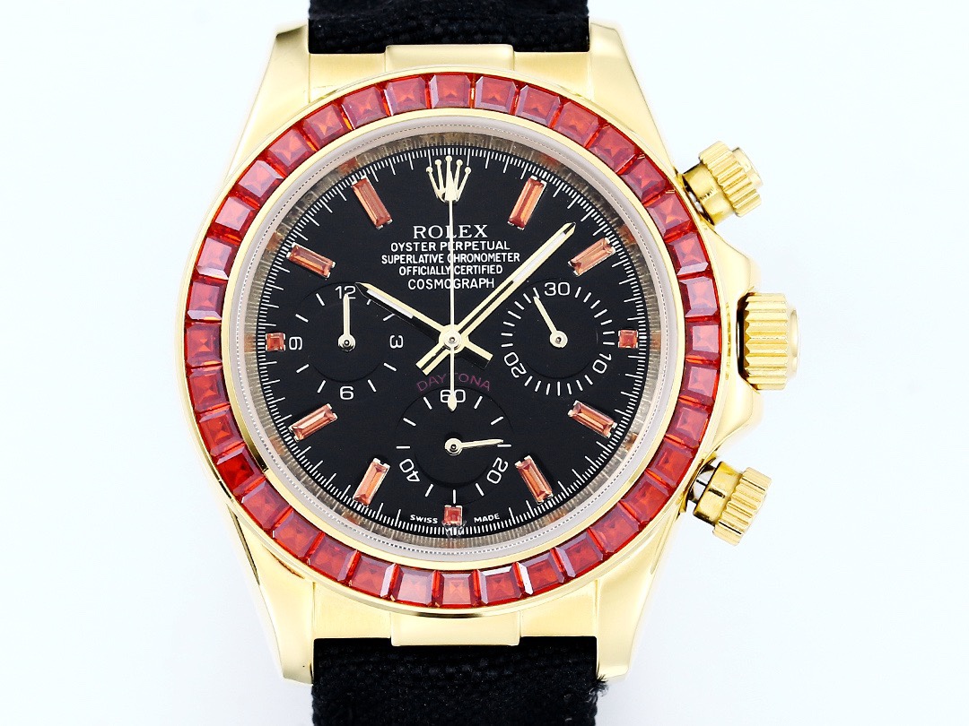 Rolex Cosmograph Daytona Super Clone Watch | Pumpkin Ruby Bezel, 43mm
