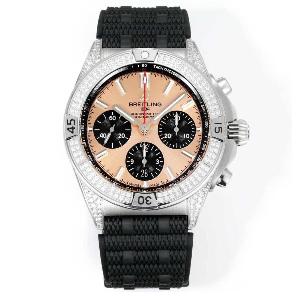 Breitling Chronomat Super Clone Watch | B01 Automatic Chronograph Movement, Diamond Bezel, 42mm