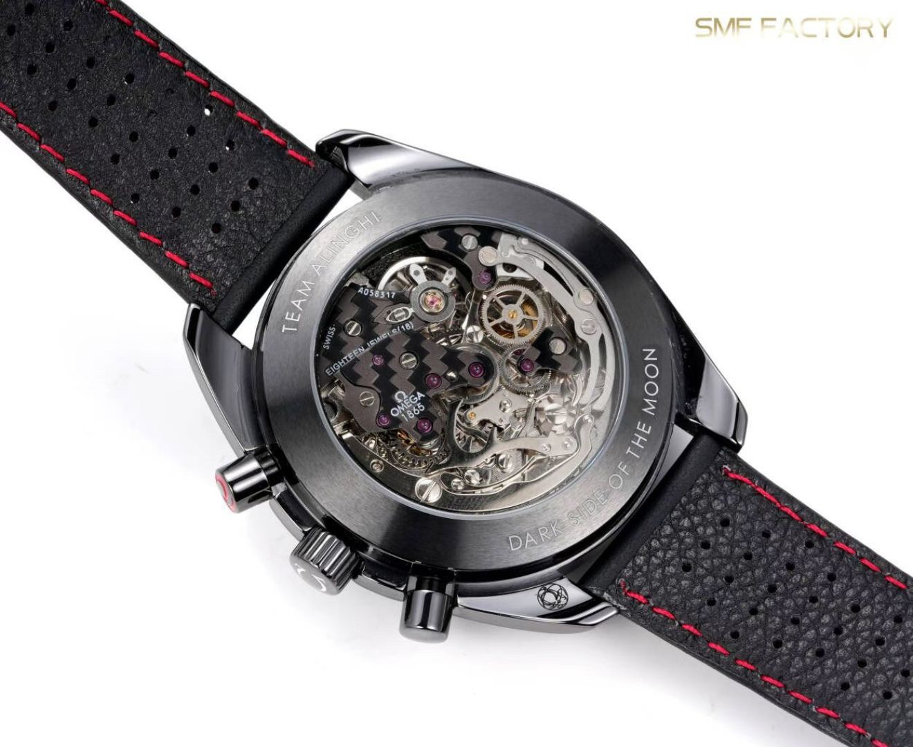 Omega Speedmaster Dark Side of the Moon SMF RW6 Top‑Grade Manual Chronograph Watch Genuine Ceramic Case