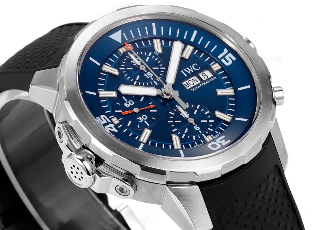 IWC Aquatimer Chronograph Watch 44mm | Quick Release Fluororubber Strap