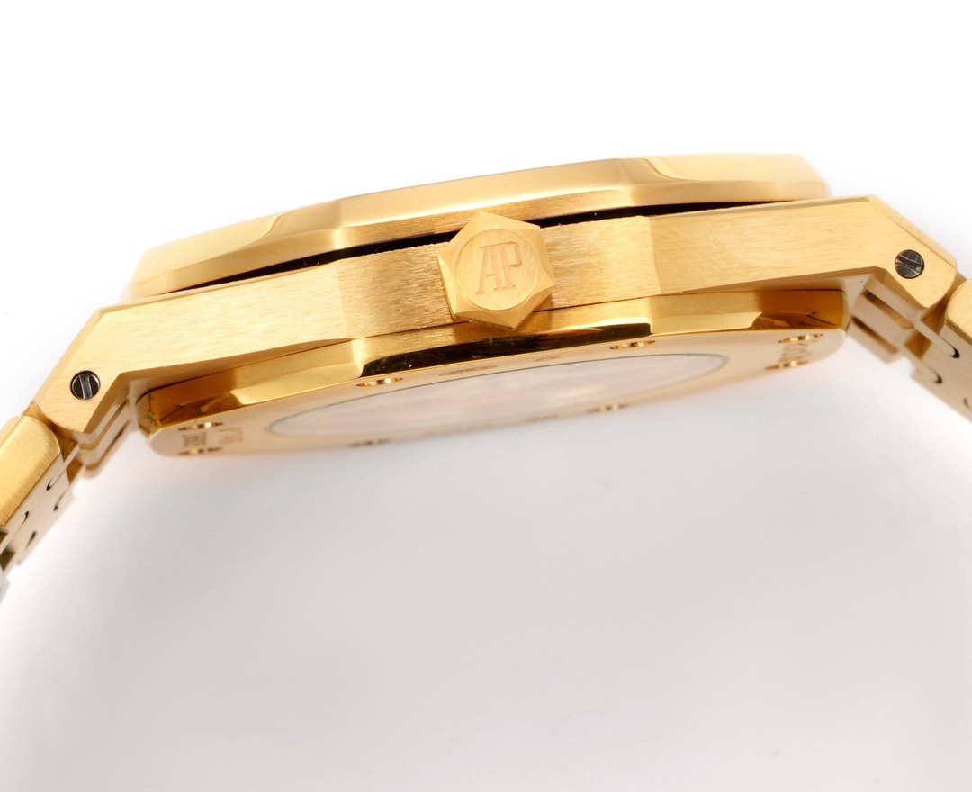 Audemars Piguet Royal Oak Skeleton Frosted Gold Rainbow Bezel AP2 Version