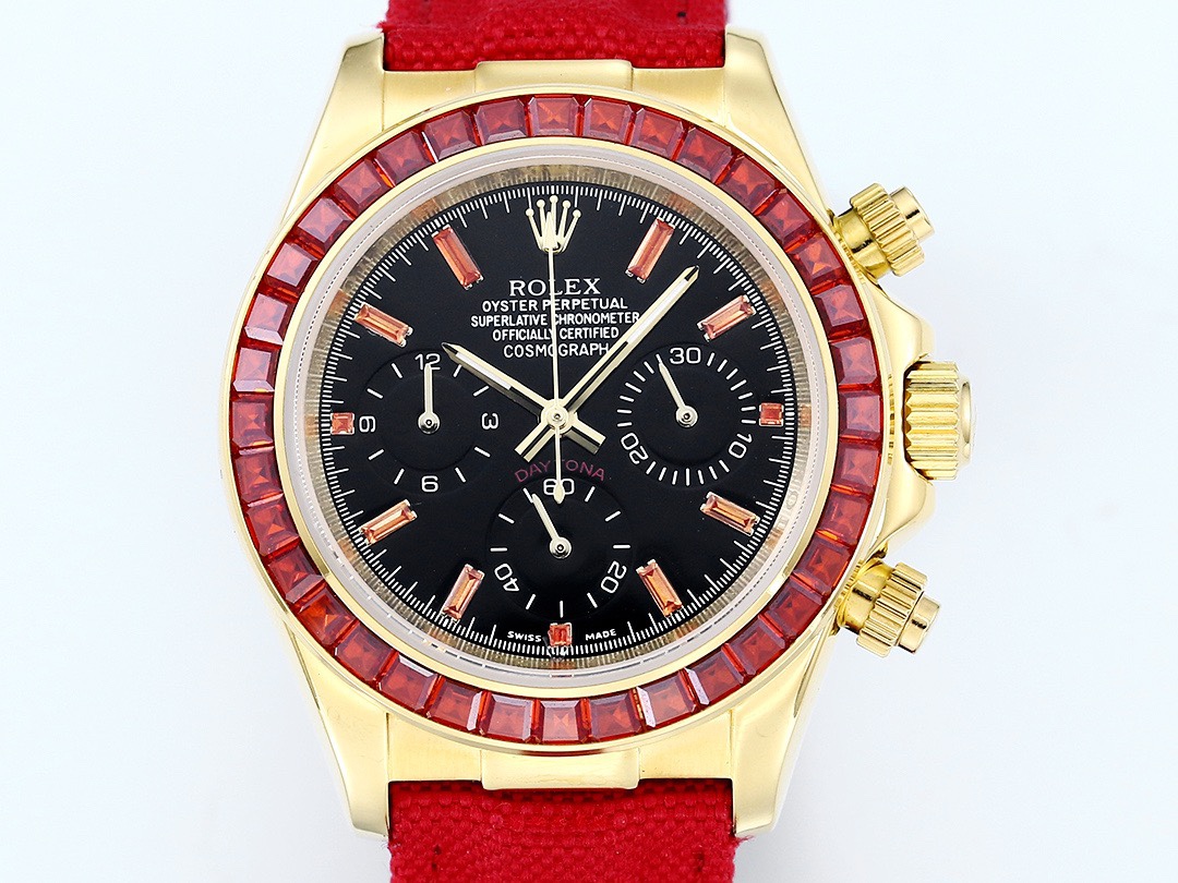 Rolex Cosmograph Daytona Super Clone Watch | Pumpkin Ruby Bezel, 43mm