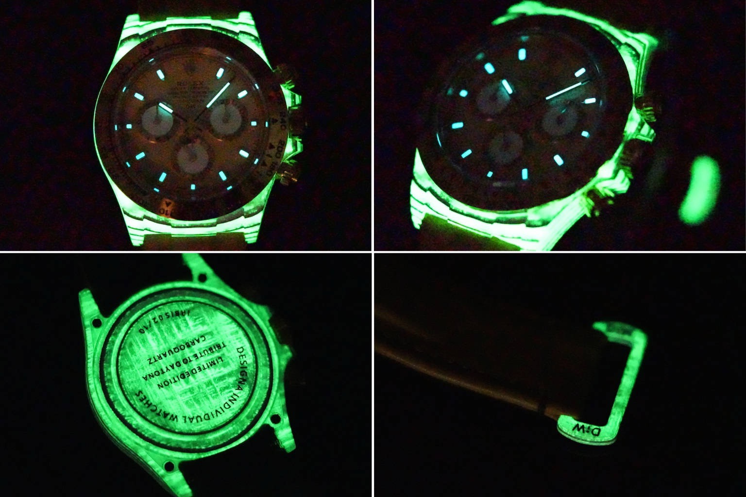 Rolex TW Factory Custom Carbon Fiber Daytona Watch 40mm 4801 Chronograph Movement Luminous Case & Buckle