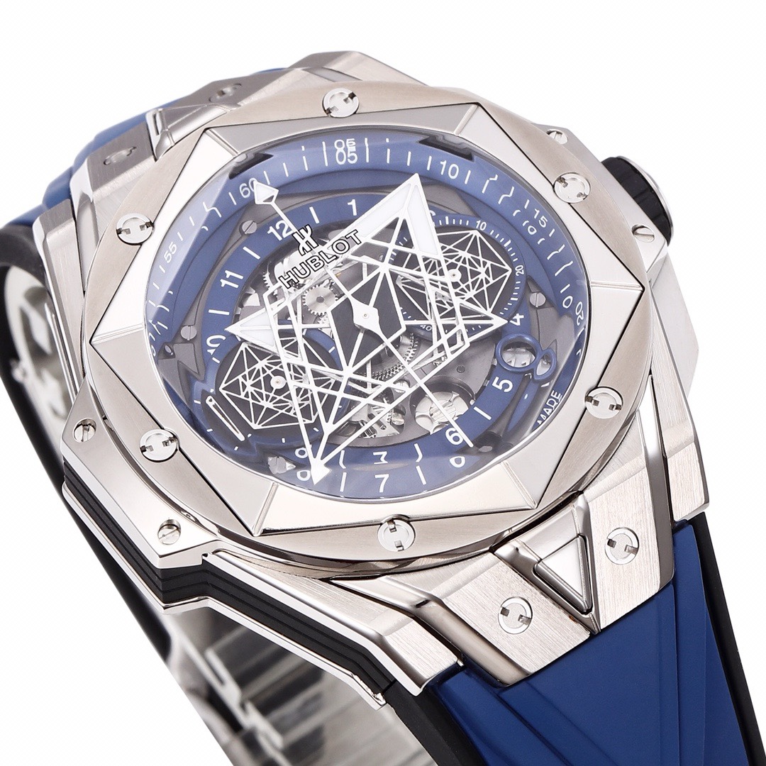 HUBLOT Big Bang Sang Bleu II Watch | BBF Super Clone Titanium Automatic Chronograph Wristwatch