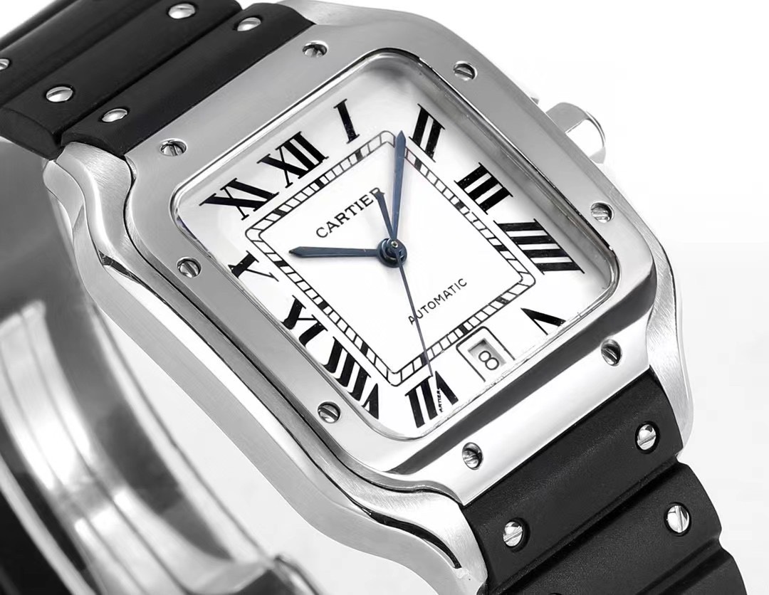 Cartier Santos Rubber Strap | THB Factory 39.8mm Automatic Watch