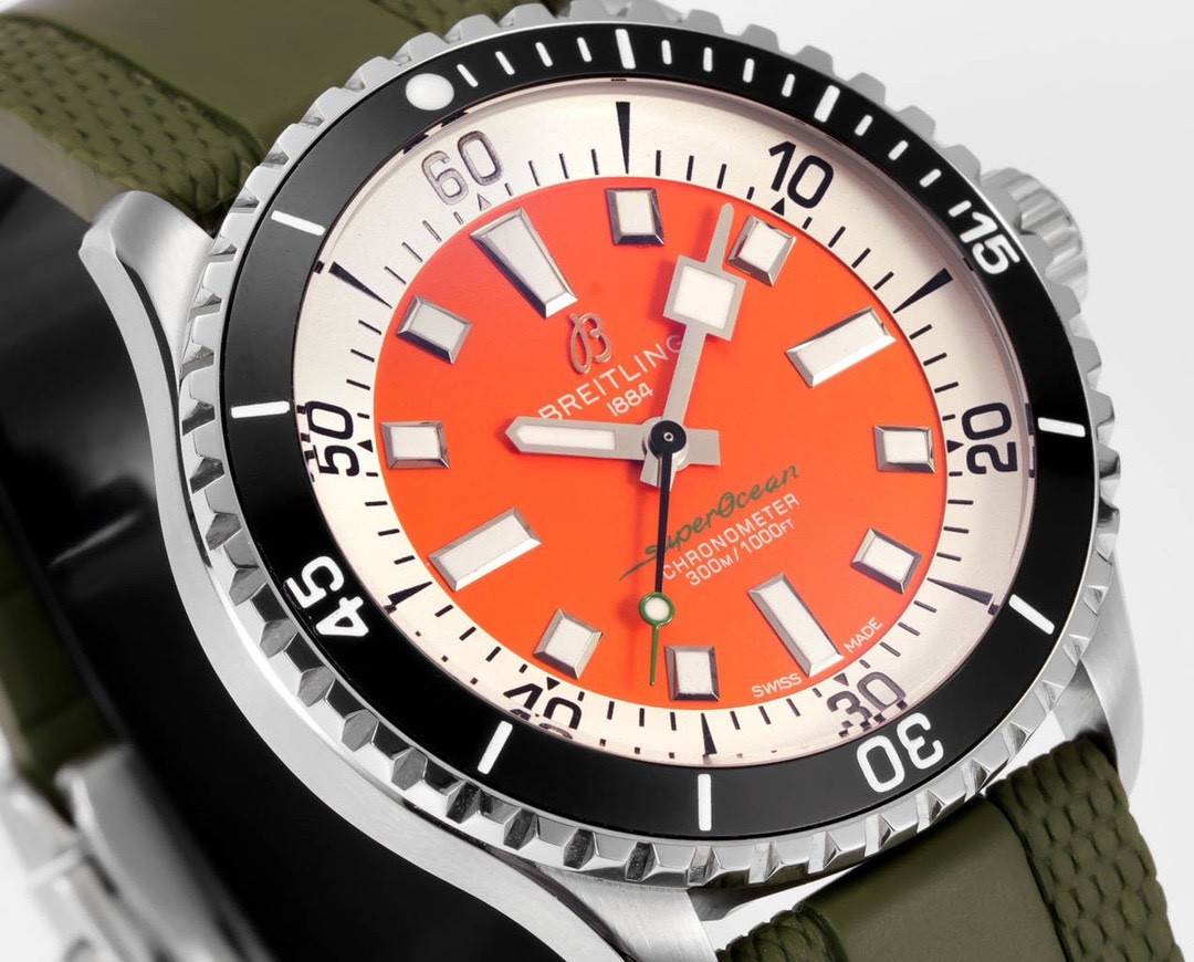 BREITLING Superocean 42mm Dive Watch, GR Factory Version Luminous Dial Ceramic Bezel Rubber Strap Multiple Colors