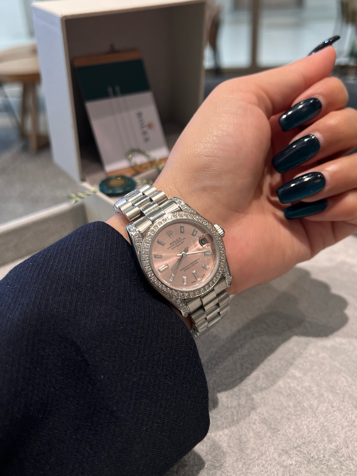 Rolex Datejust 31mm Women Watch, Hand-set Crystals Solid Steel Band Luxury Dress Watch