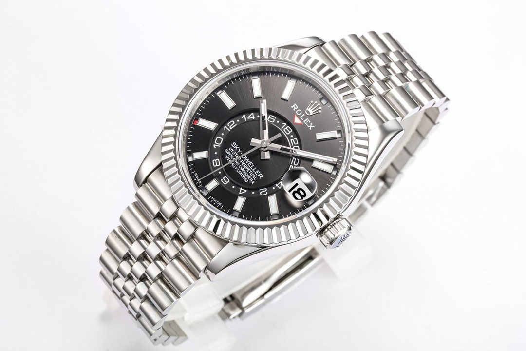 Rolex Sky‑Dweller Watch 42mm 904L Steel 9002 Automatic Movement Ring Command Bezel
