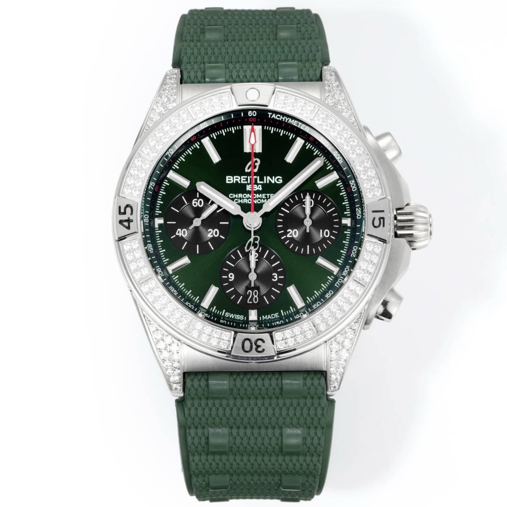 Breitling Chronomat Super Clone Watch | B01 Automatic Chronograph Movement, Diamond Bezel, 42mm