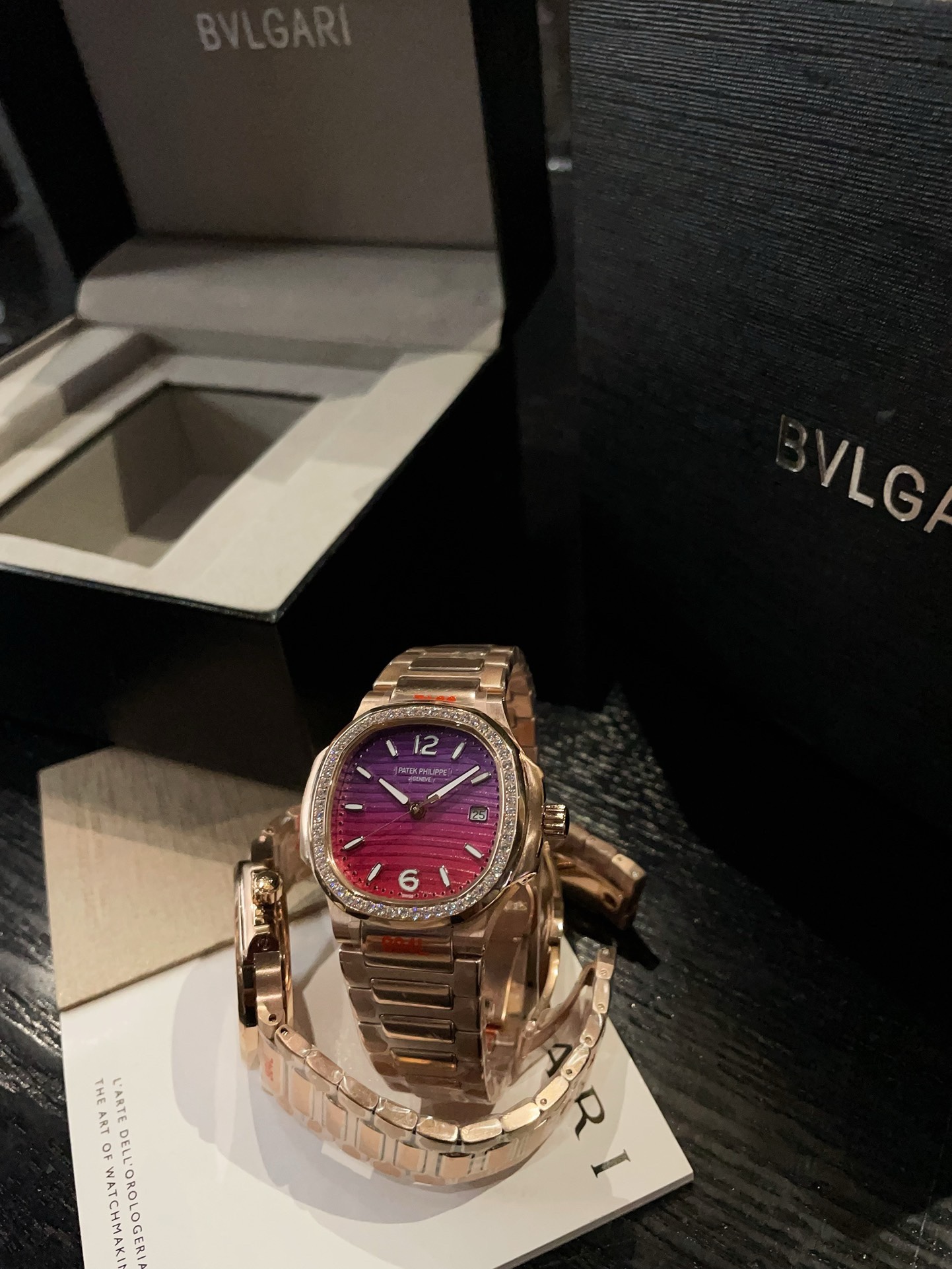 Patek Philippe Nautilus 7118 Women Watch 35mm, Gradient Color Dial Steel Band