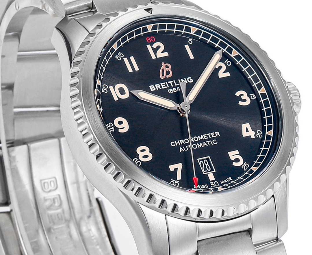 BREITLING Navitimer Pilot Watch 41mm, BLS Factory 2824 Automatic Movement Steel Bracelet