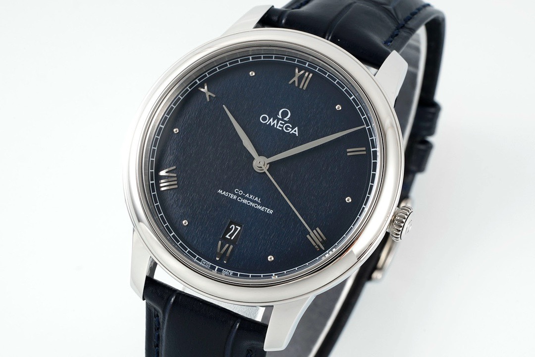 Omega De Ville Power‑Reserve Automatic Mechanical Watch, Genuine Calfskin Leather Strap