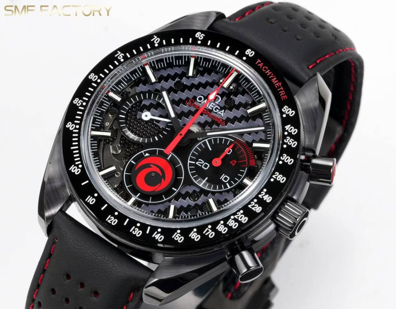 Omega Speedmaster Dark Side of the Moon SMF RW6 Top‑Grade Manual Chronograph Watch Genuine Ceramic Case