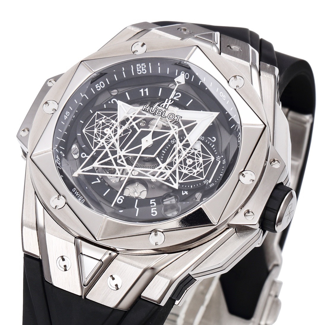 HUBLOT Big Bang Sang Bleu II Watch | BBF Super Clone Titanium Automatic Chronograph Wristwatch