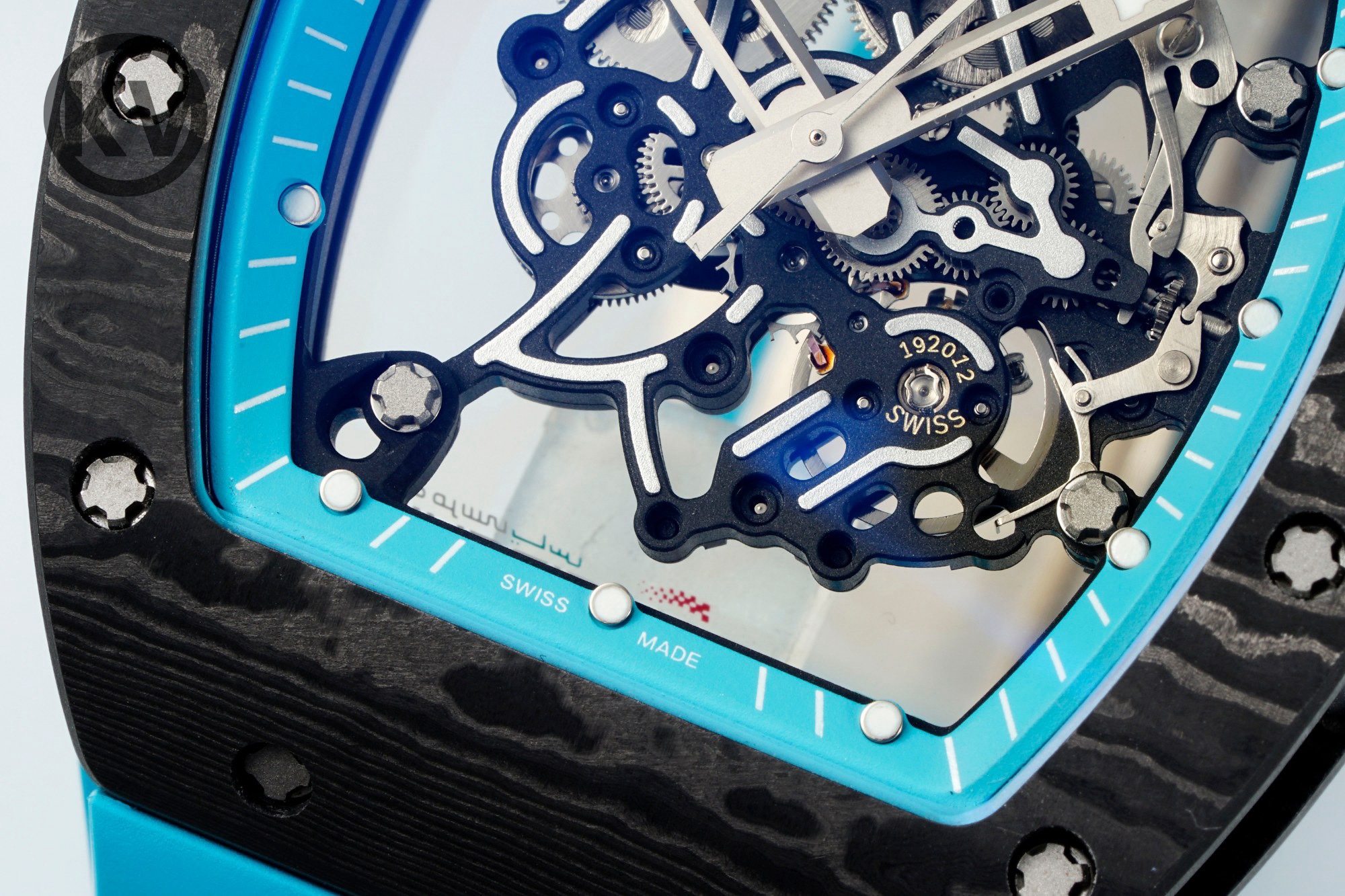 Richard Mille RM055 Tonneau Hollow Automatic Watch Light 74.3g FKM Rubber Strap