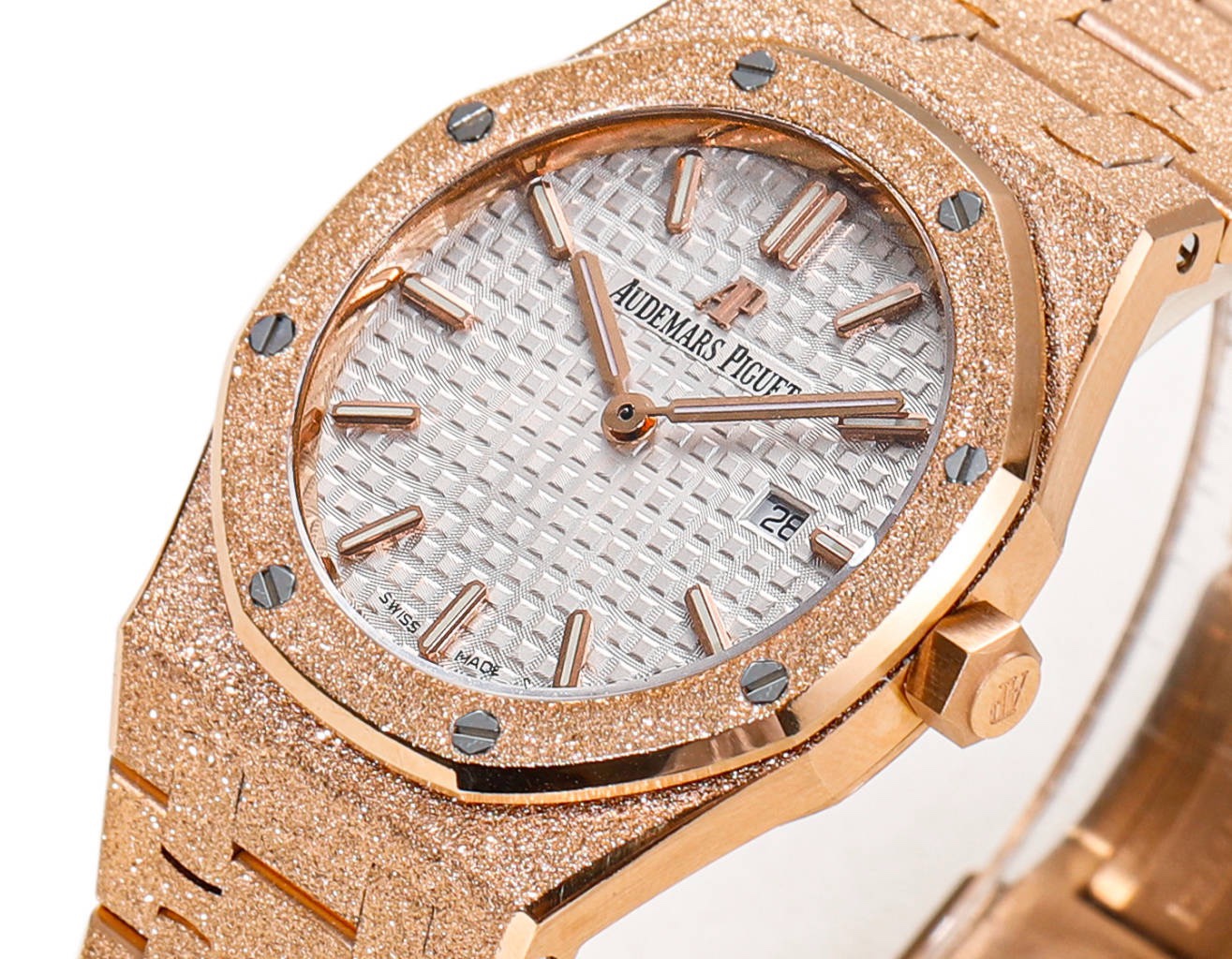 Audemars Piguet Royal Oak 33mm Frosted Gold Quartz Ladies Watch