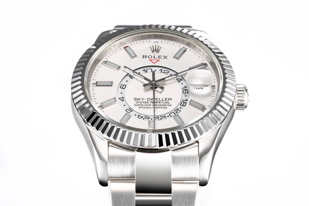 Rolex Sky‑Dweller Watch 42mm 904L Steel 9002 Automatic Movement Ring Command Bezel