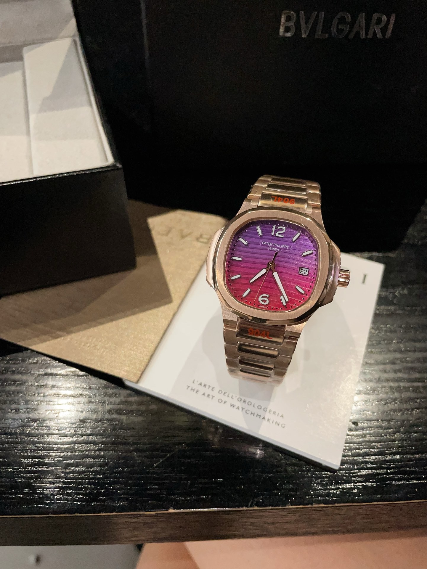 Patek Philippe Nautilus 7118 Women Watch 35mm, Gradient Color Dial Steel Band