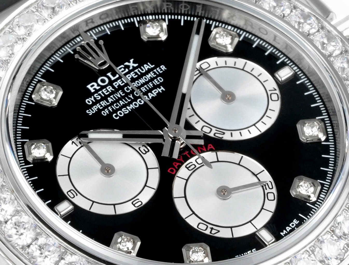 Rolex Cosmograph Daytona 40mm N+ Factory V2 Weighted Baguette Bezel Automatic Watch