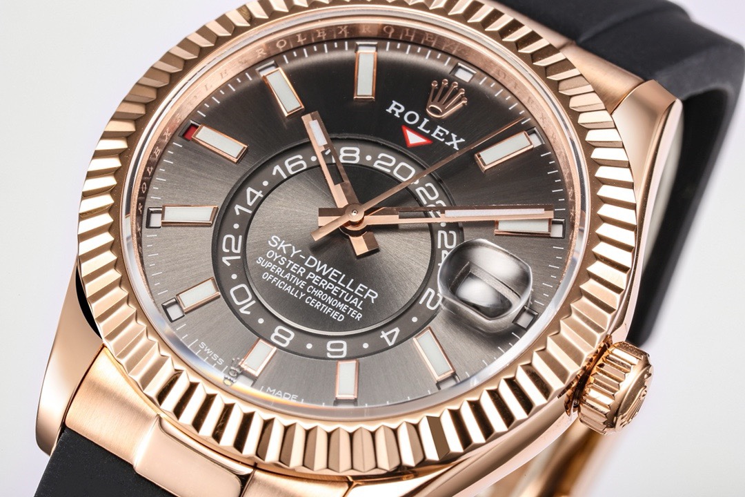 Rolex Sky‑Dweller Watch 42mm 904L Steel 9002 Automatic Movement Ring Command Bezel