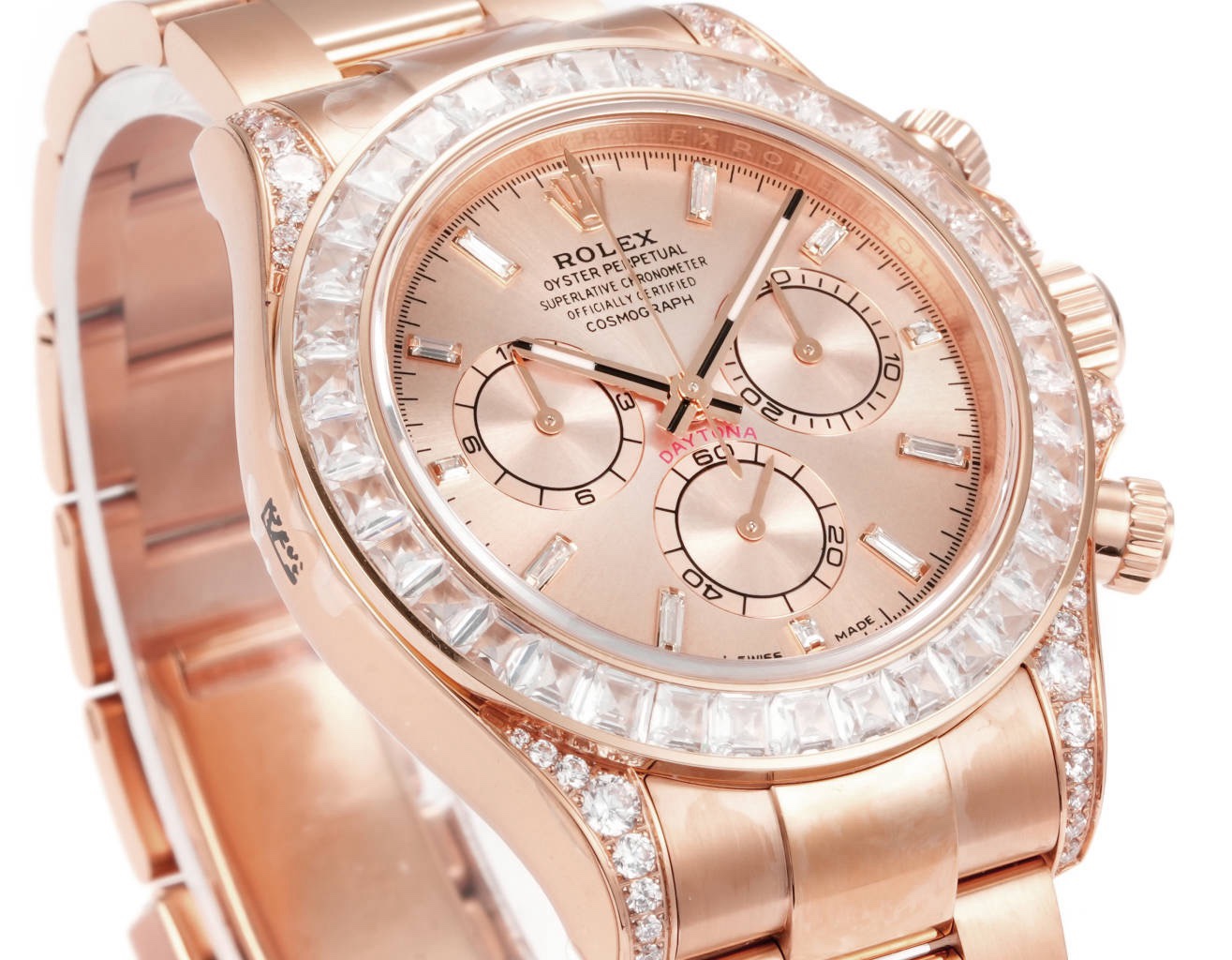Rolex Cosmograph Daytona 40mm N+ Factory V2 Weighted Baguette Bezel Automatic Watch