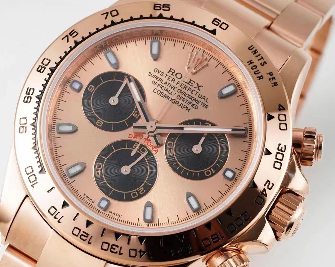 Rolex Cosmograph Daytona Chronograph Watch 40mm 904L Steel Ceramic Bezel Custom 7750 Movement