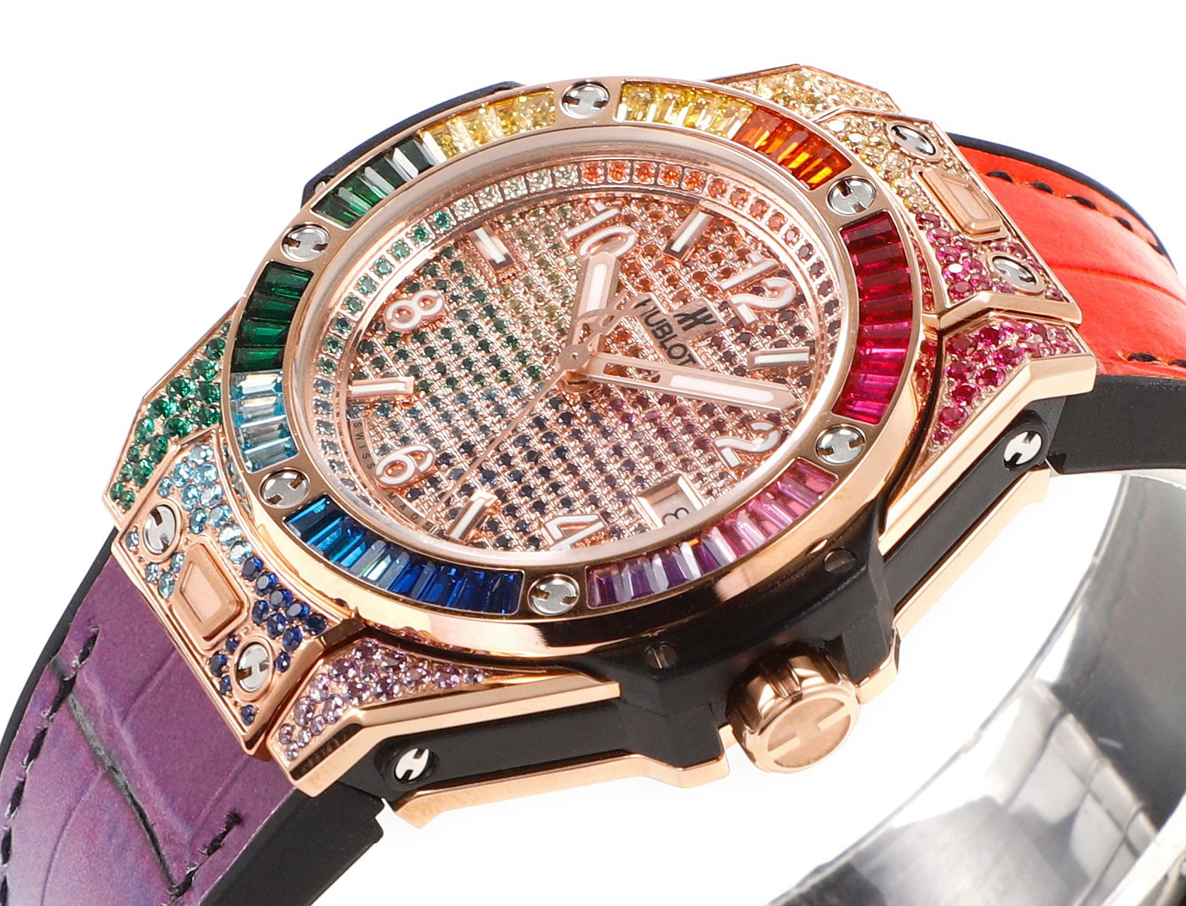 Hublot Big Bang One Click Rainbow Gemstone 39mm Automatic Ladies Watch