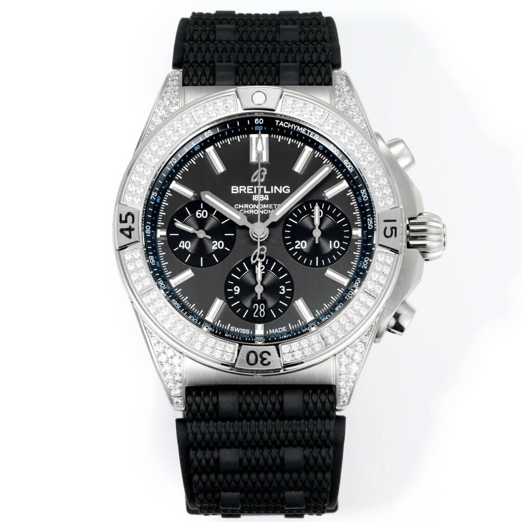 Breitling Chronomat Super Clone Watch | B01 Automatic Chronograph Movement, Diamond Bezel, 42mm