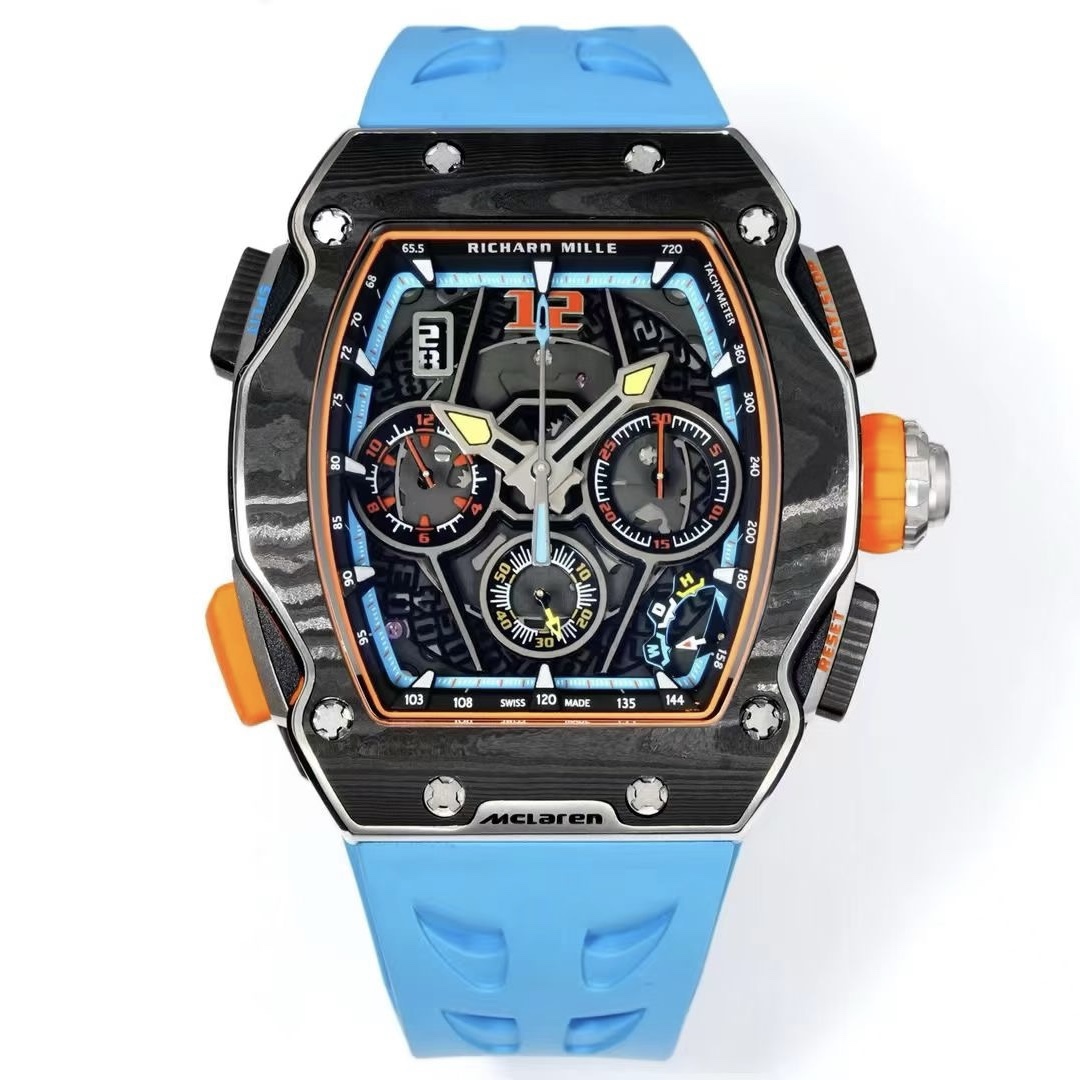 Richard Mille RM 65-01 McLaren W1 Automatic Chronograph Watch, Carbon TPT & Grade 5 Titanium Case