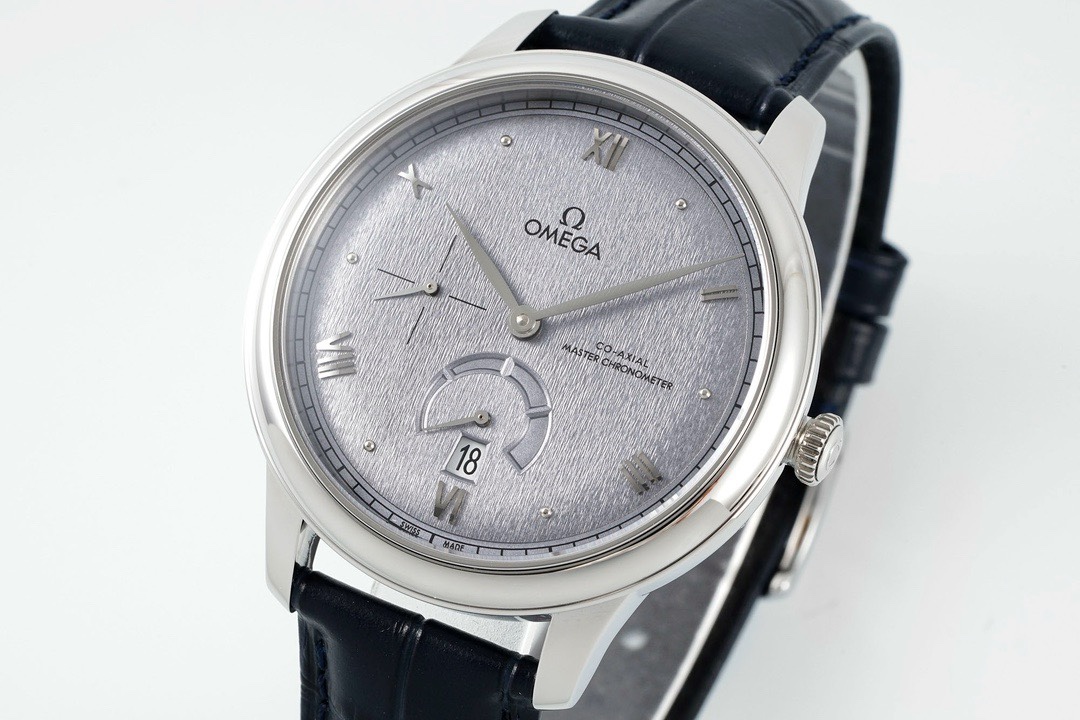 Omega De Ville Power‑Reserve Automatic Mechanical Watch, Genuine Calfskin Leather Strap