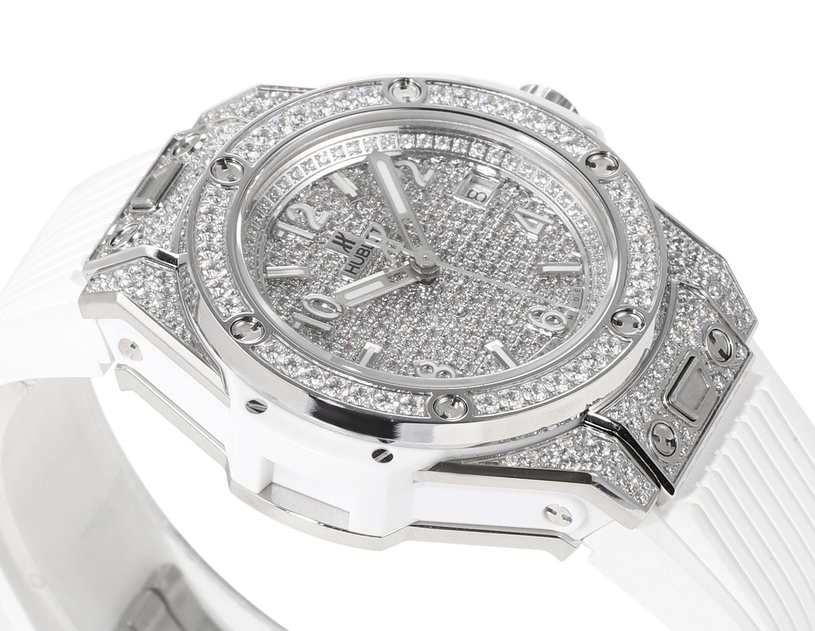 Hublot Big Bang One Click Full Paved Diamond 39mm Automatic Ladies Watch