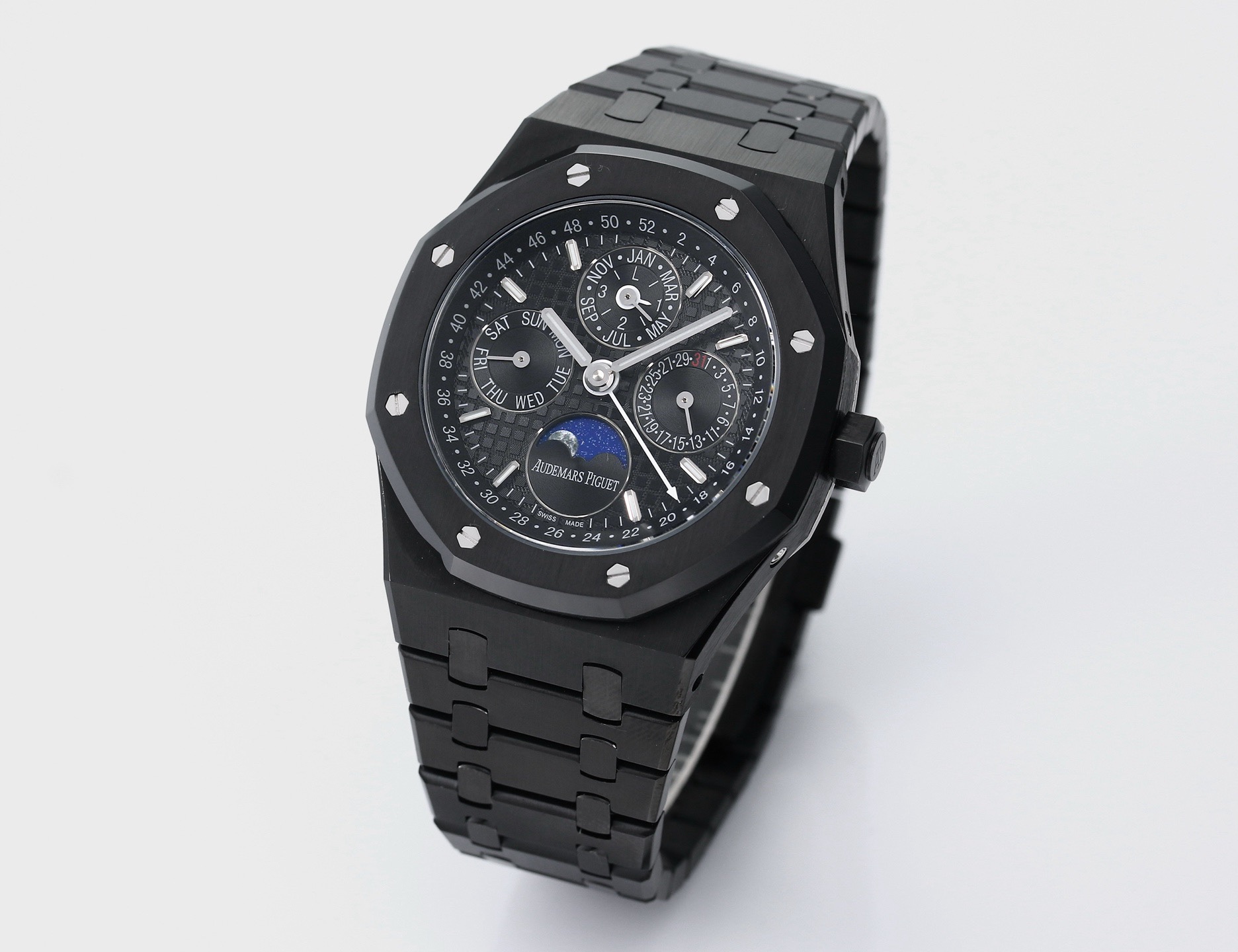 Audemars Piguet Royal Oak Perpetual Calendar 26574ST BBS Version 41mm Full‑Function Automatic Men Watch