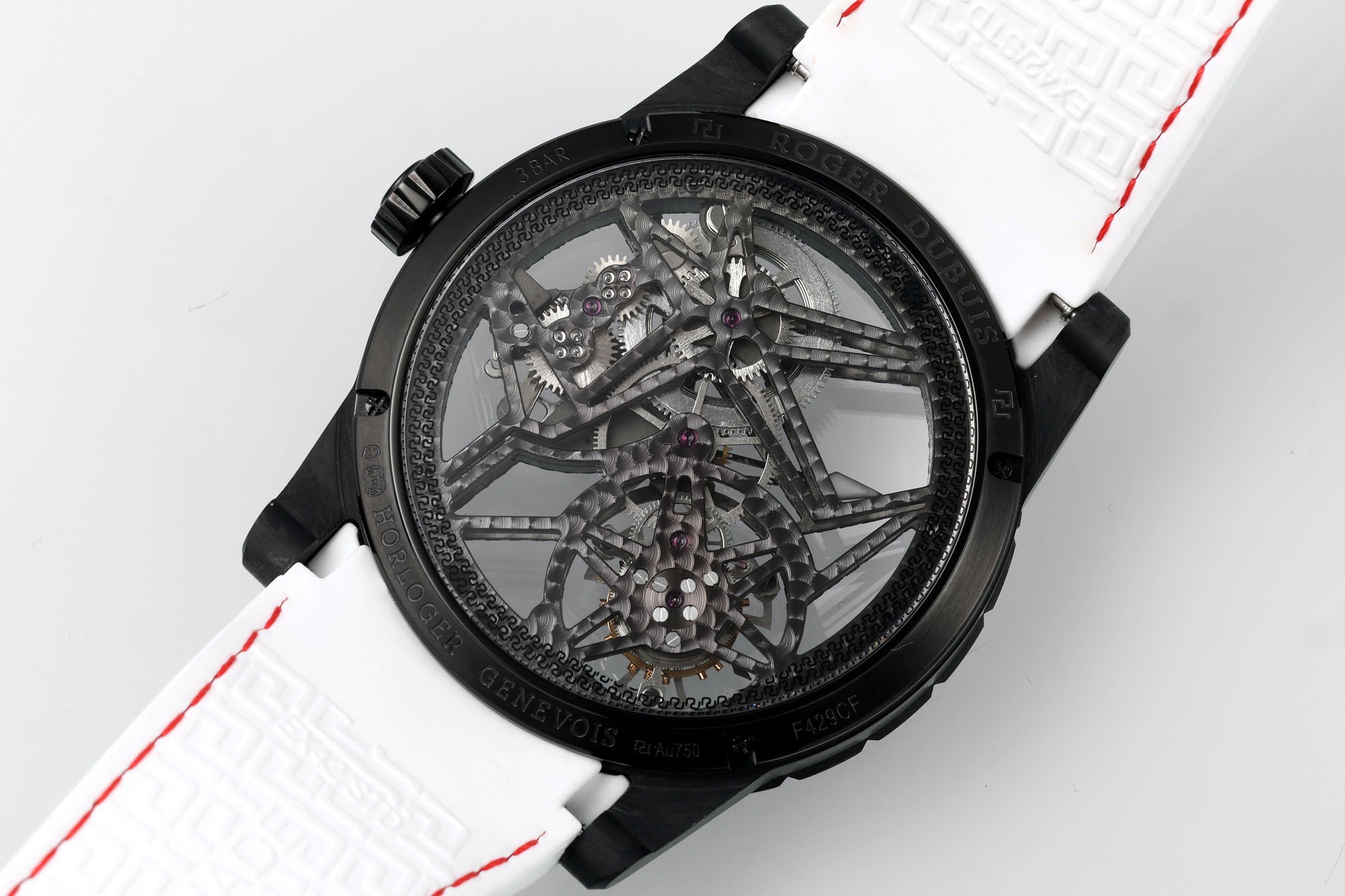 Roger Dubuis Excalibur V4 Skeleton Tourbillon Carbon Fiber Watch NEW Factory Super Clone