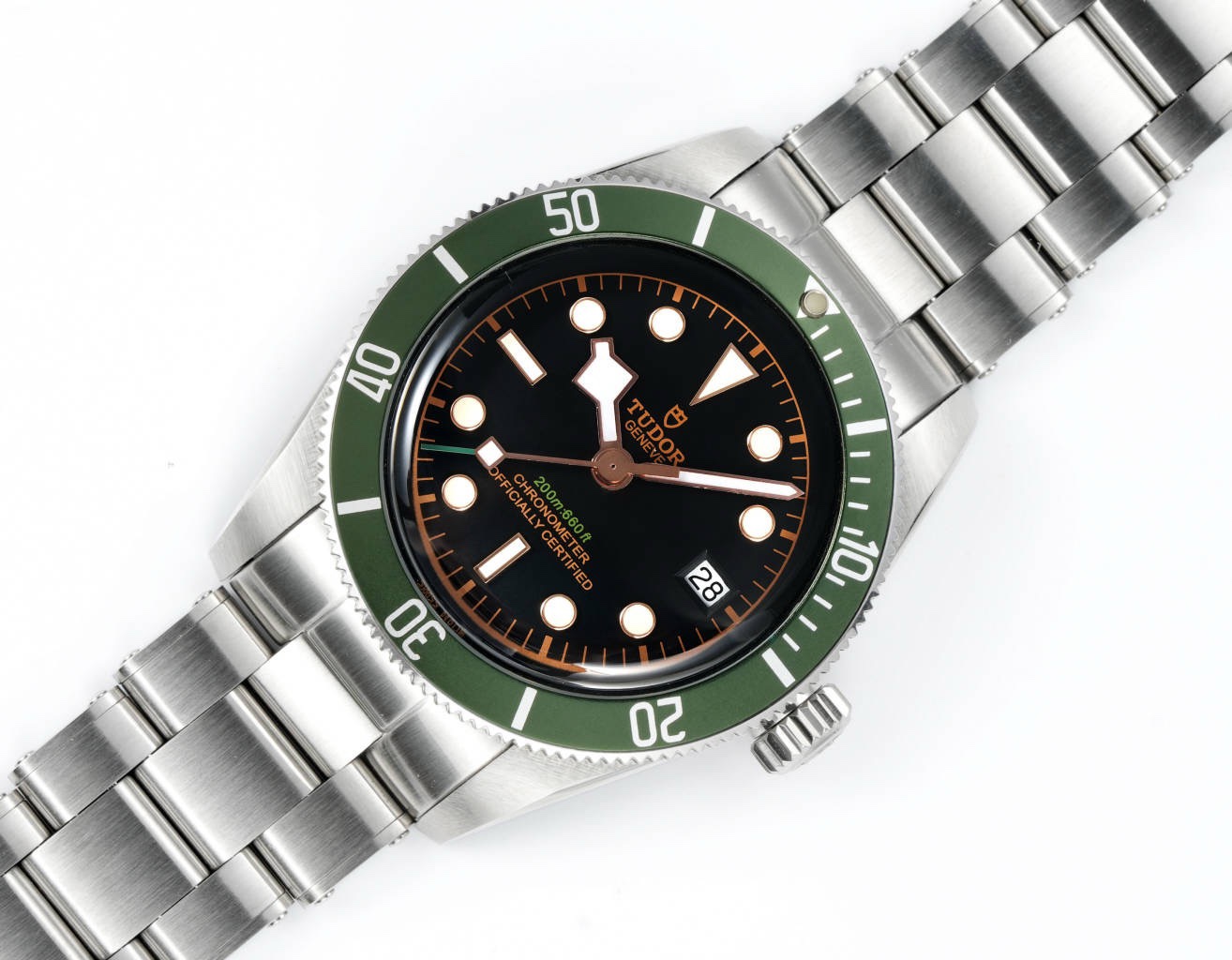 Tudor Black Bay GMT Automatic Diver Watch 41mm, Domed Sapphire Crystal, Rivet Stainless Steel Bracelet, Multiple Ceramic Bezel Color Options