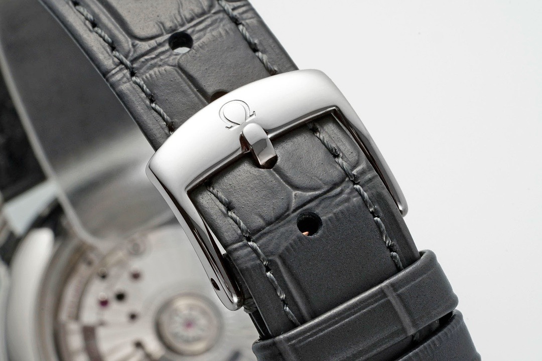 Omega De Ville Power‑Reserve Automatic Mechanical Watch, Genuine Calfskin Leather Strap