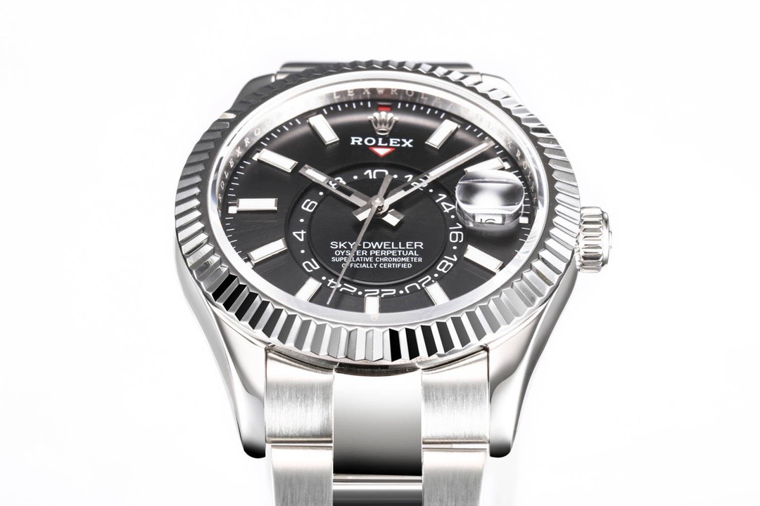 Rolex Sky‑Dweller Watch 42mm 904L Steel 9002 Automatic Movement Ring Command Bezel