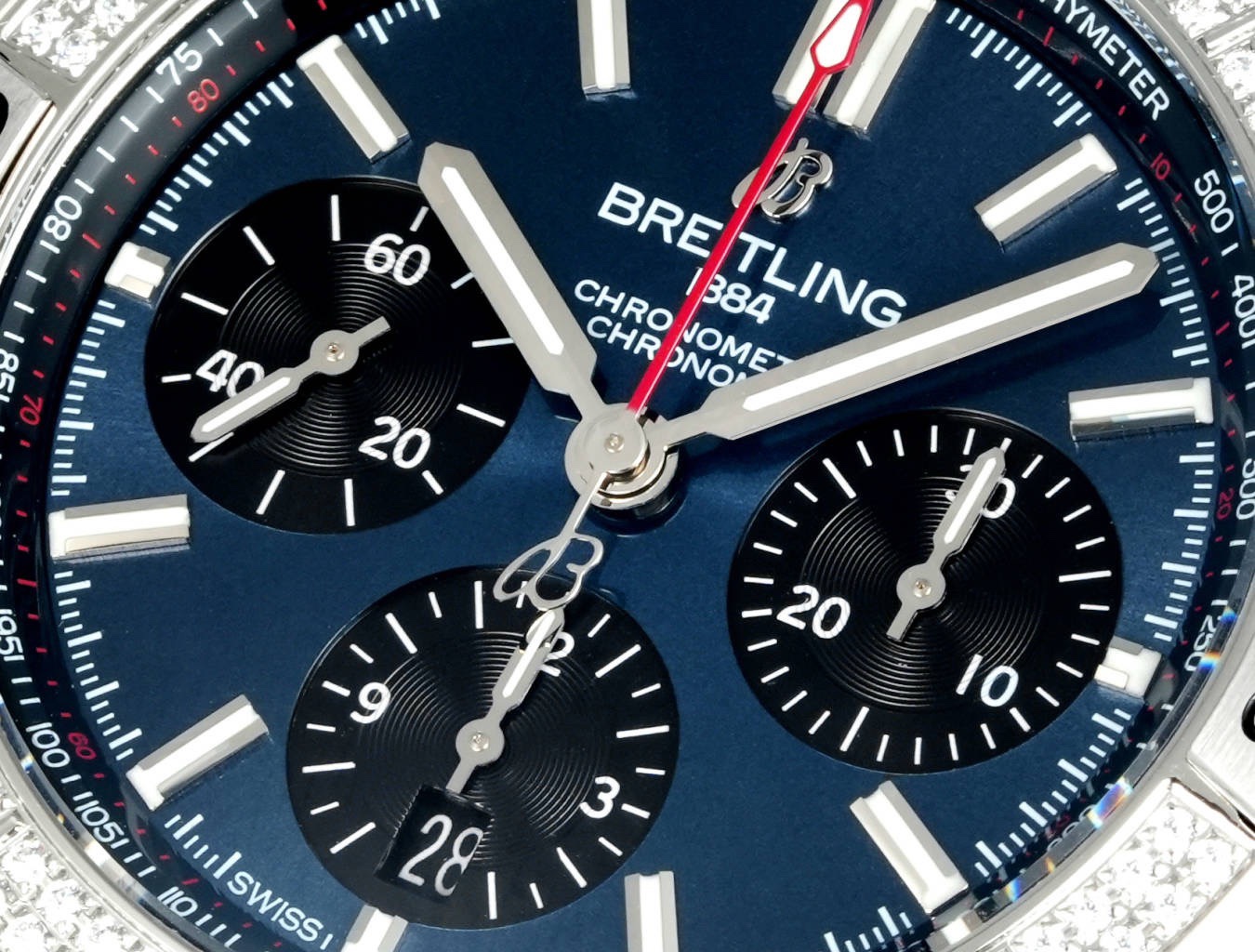 Breitling Chronomat Super Clone Watch | B01 Automatic Chronograph Movement, Diamond Bezel, 42mm
