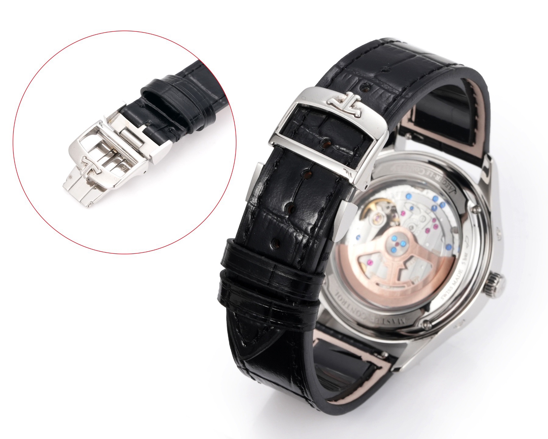Jaeger-LeCoultre Master Calendar Moon Phase Automatic Watch 40mm Genuine Leather Strap
