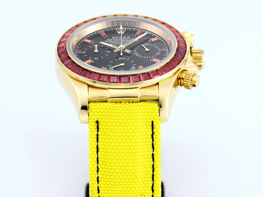 Rolex Cosmograph Daytona Super Clone Watch | Pumpkin Ruby Bezel, 43mm