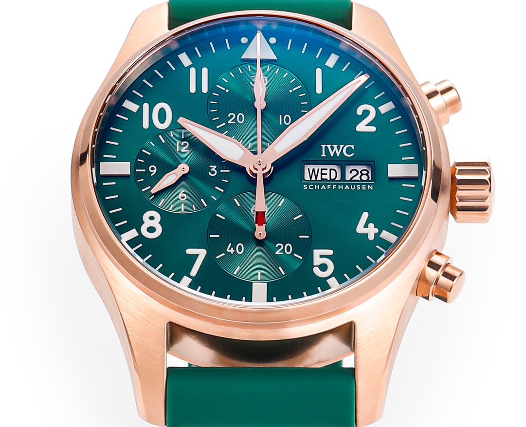 IWC Pilots Series IW388110 Men Watch AP5 Upgrade Fluororubber Strap 46H Power Reserve